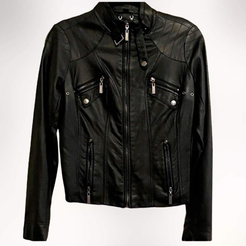 🖤NWOT JOU JOU Vegan Leather Moto Jacket Sz S